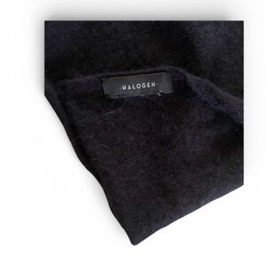 Halogen Midnight Black Wrap, 100% Cashmere, 66x23